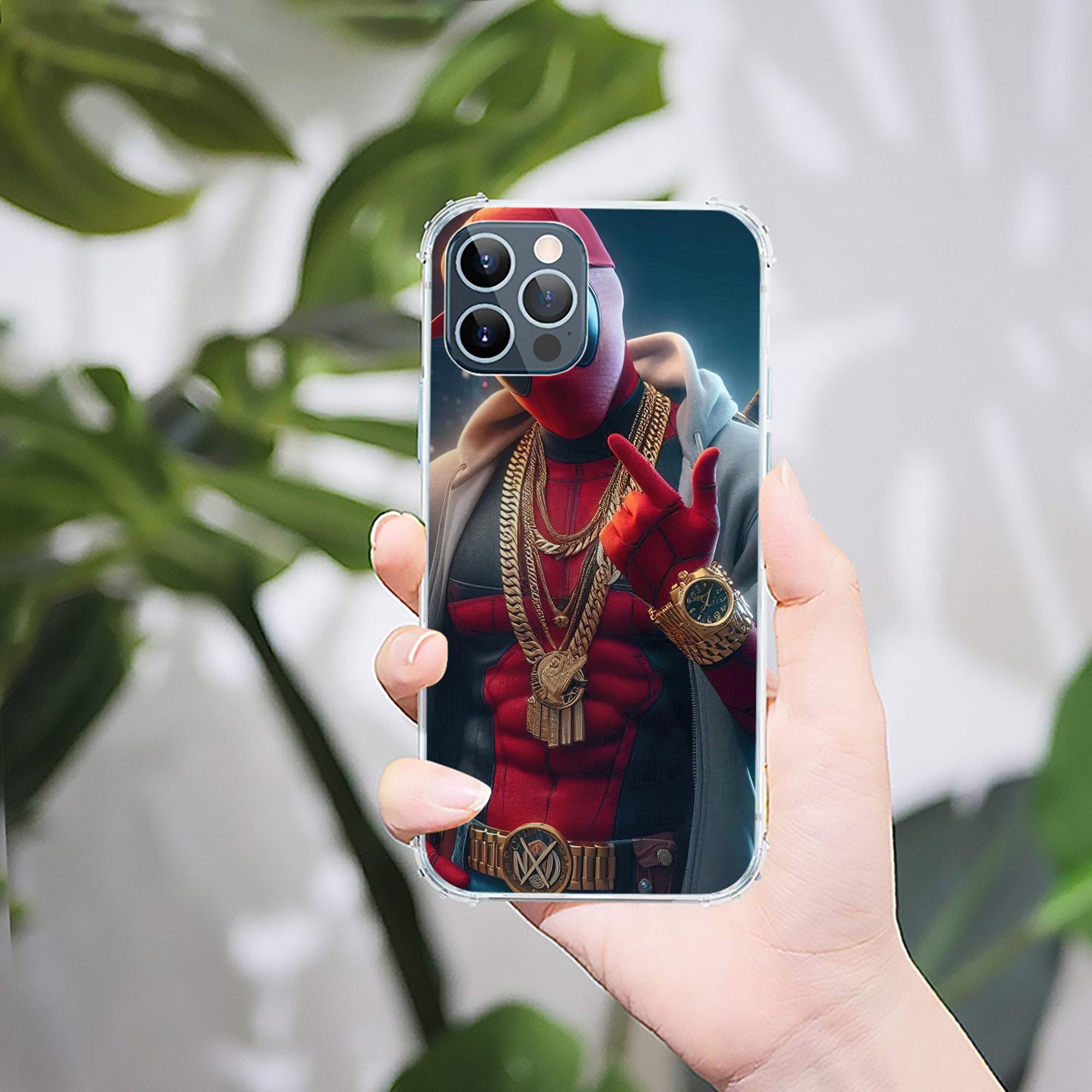 （画像用） Deadpool デッドプール 【iPhone 12シリーズ対応】透明スマホケース（クリアソフトケース）
